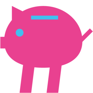 Icon eines pinken Sparschweins