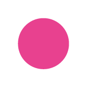 Runder, pinkfarbener Kreis auf wei&szlig;em Hintergrund.