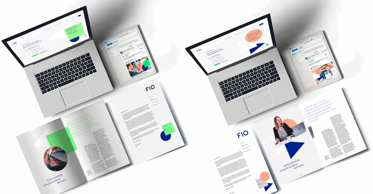 Various communication materials in FIO design