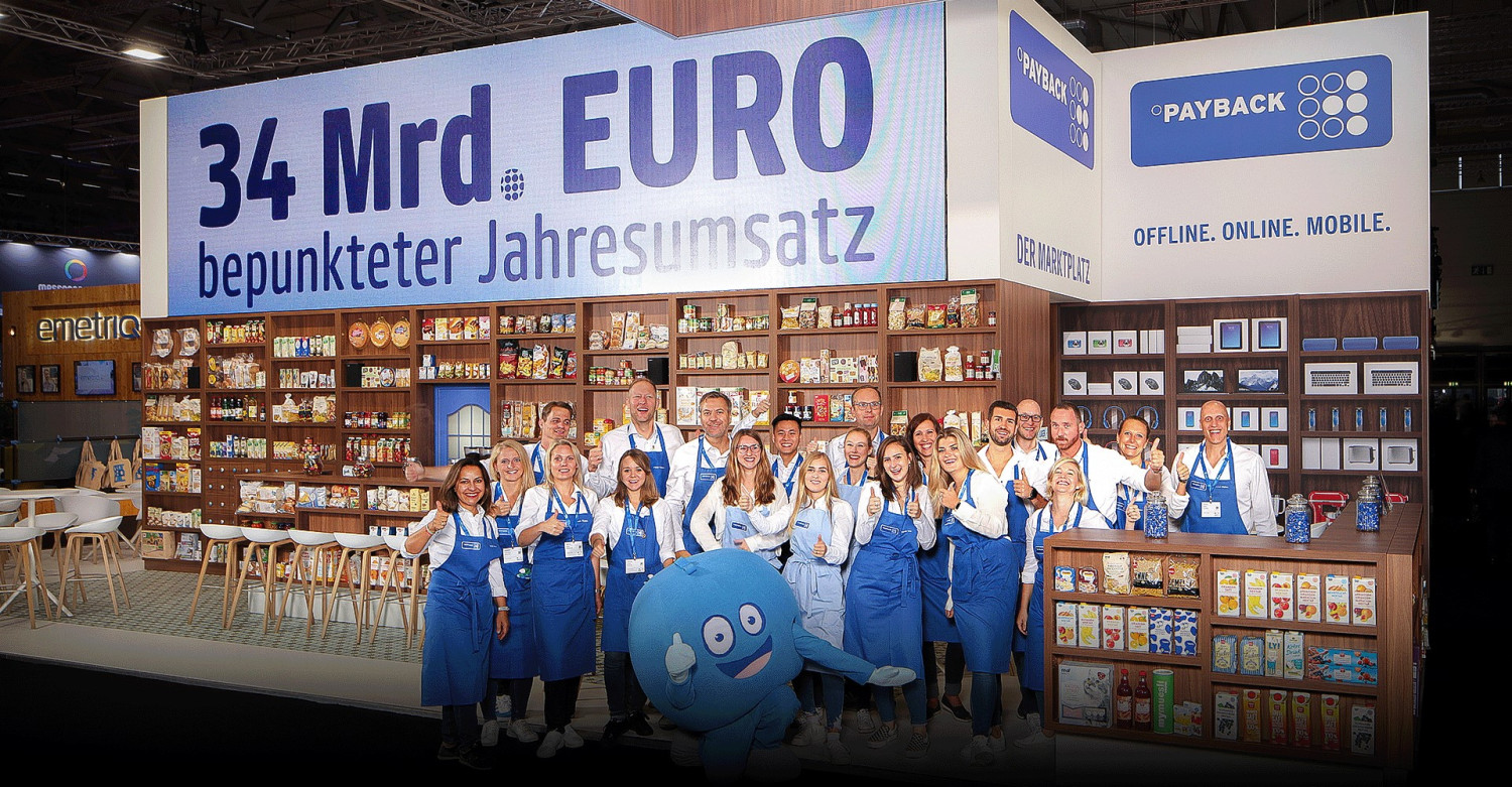 Payback-Stand auf einer Messe