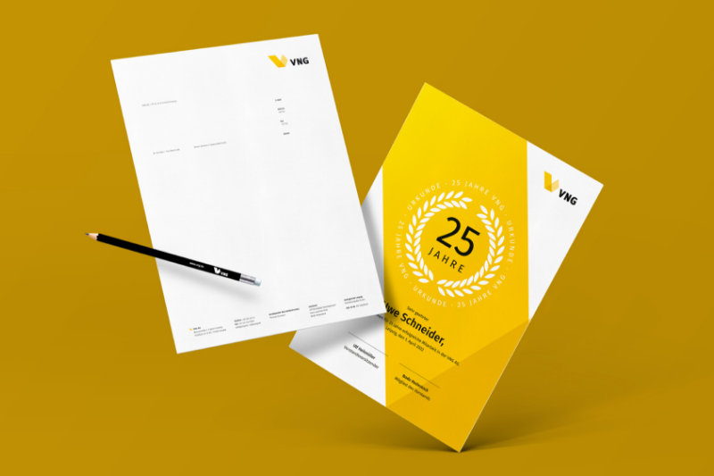 Certificate with VNG logo